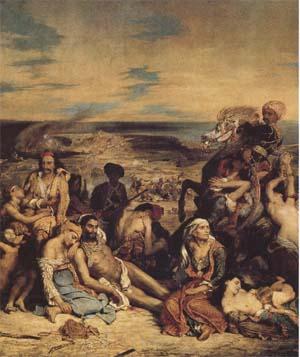 Eugene Delacroix The Massacre of Chios (mk09) Norge oil painting art